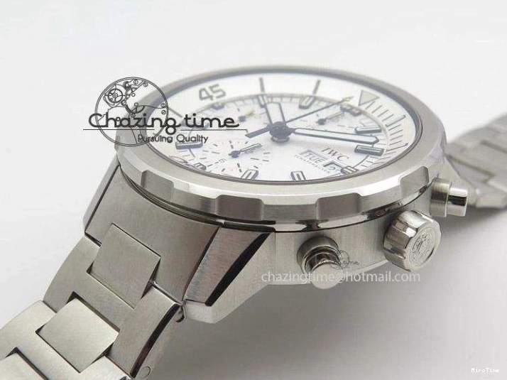 MIROTIME 0205 Versatile Aquatimer Chrono IW376803 V6F 1:1 Best Edition White Dial On SS Bracelet A 7359